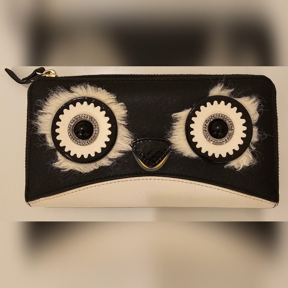 Kate Spade Black and White Owl Wallet